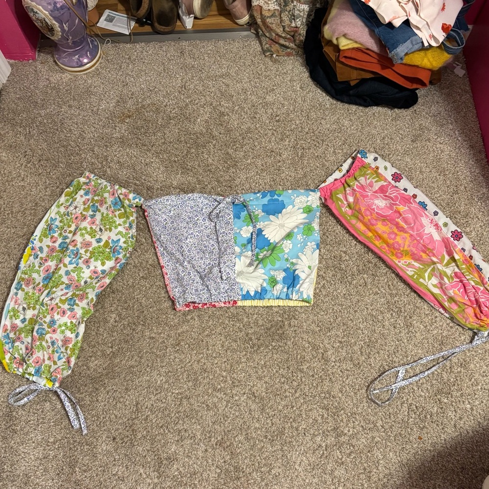 Handmade Floral Patchwork Crop Top - Picture 8 of 9